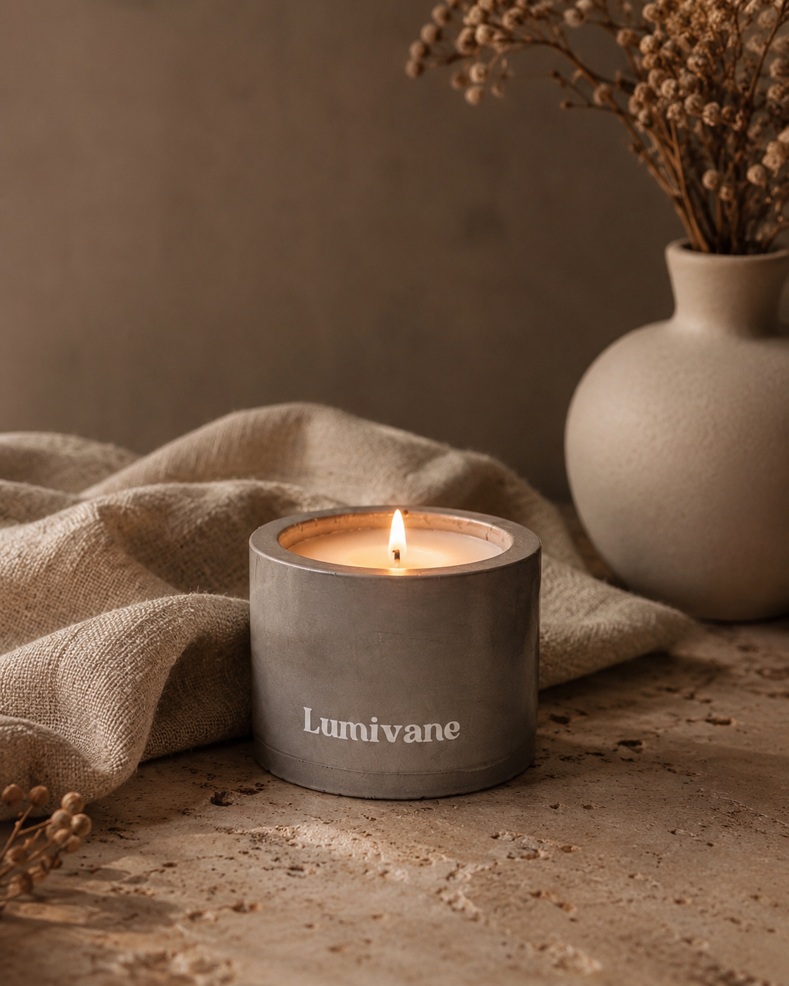 Luxury Concrete Scented Candle